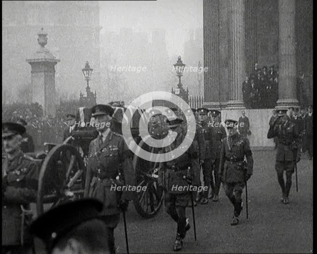 Funeral Procession for the Unknown Warrior on Armistice Day, 1920. Creator: British Pathe Ltd.
