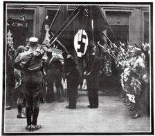Funeral procession for Horst Wessel in the Juedenstasse, Berlin, 1930 (1938). Creator: Unknown