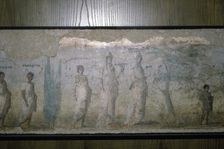 Funeral procession, Roman wall painting, late 1st century