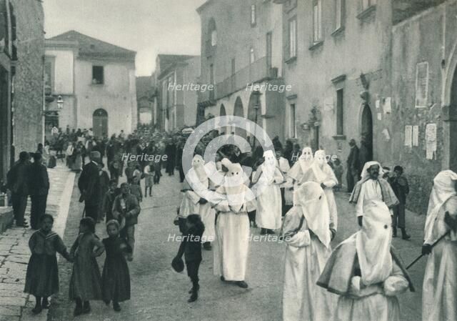 Funeral procession, Taormina, Sicily, Italy, 1927. Artist: Eugen Poppel.