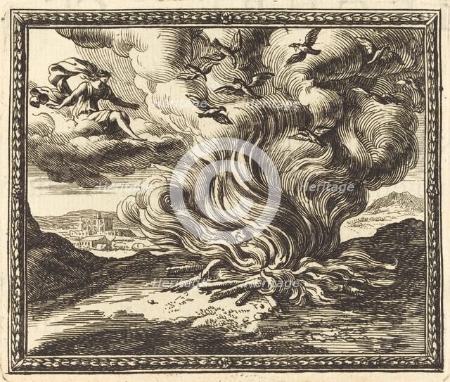 Funeral Pyre of Memnon, published 1676. Creator: Jean Lepautre.