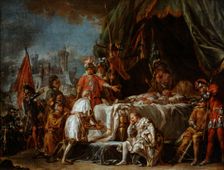 Funeral rites for Bertrand Duguesclin, Constable of France late19th/early 20th century. Artist: Jean-Jacques Baptiste Brunet