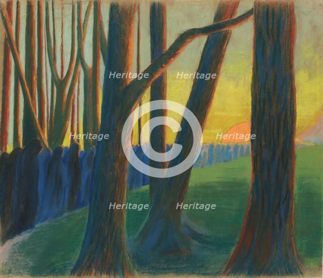 Funeral Symphony, 1903. Creator: Ciurlionis, Mikalojus Konstantinas (1875-1911).