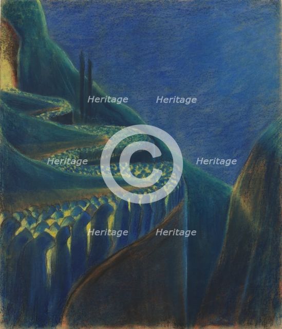 Funeral Symphony VI, 1903. Creator: Ciurlionis, Mikalojus Konstantinas (1875-1911).