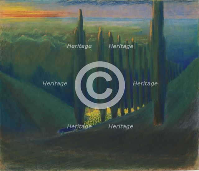 Funeral Symphony IV, 1903. Creator: Ciurlionis, Mikalojus Konstantinas (1875-1911).