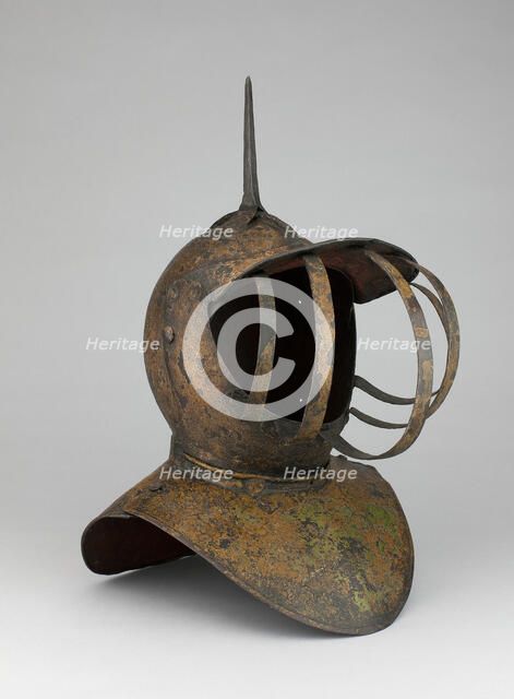 Funerary Close Helmet, England, 1600/1700. Creator: Unknown.