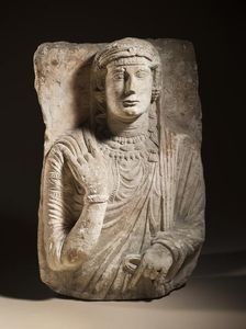 Funerary Bust from Palmyra, 3rd century. Creator: Unknown