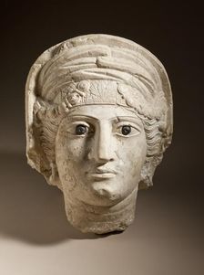 Funerary Head from Palmyra, 3rd century. Creator: Unknown