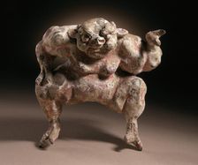 Funerary Sculpture of a Demon, between c.618 and c.700. Creator: Unknown