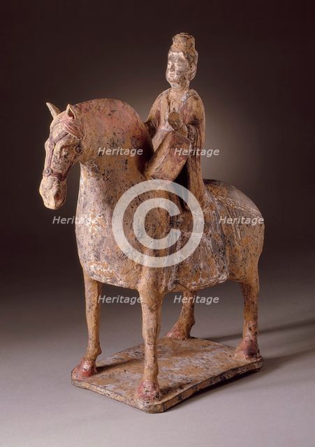 Funerary Sculpture of a Female Equestrian Drummer (image 1 of 2), between c.500 and c.534. Creator: Unknown.