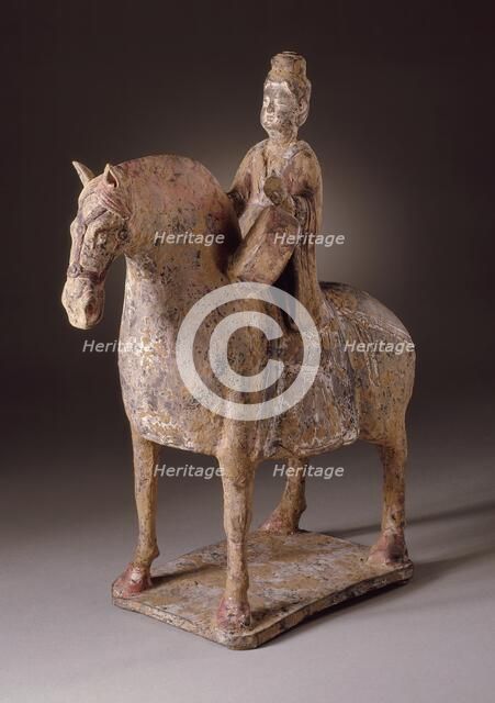 Funerary Sculpture of a Female Equestrian Drummer (image 1 of 2), between c.500 and c.534. Creator: Unknown.