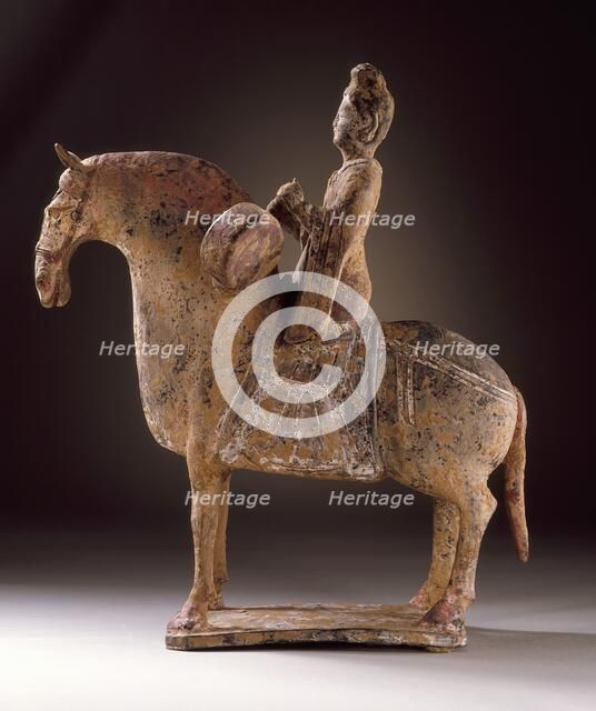 Funerary Sculpture of a Female Equestrian Drummer (image 2 of 2), between c.500 and c.534. Creator: Unknown.
