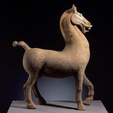 Funerary Sculpture of a Horse, 25-220. Creator: Unknown