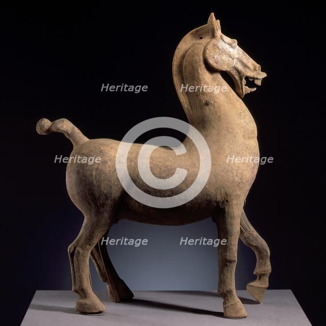 Funerary Sculpture of a Horse, 25-220. Creator: Unknown.
