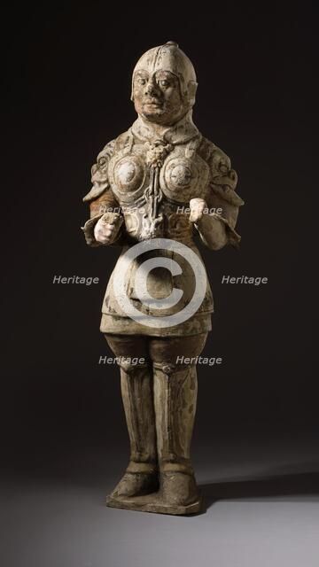Funerary Sculpture of a Soldier, between c.618 and c.700. Creator: Unknown.