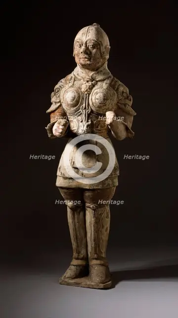 Funerary Sculpture of a Soldier, between c.618 and c.700. Creator: Unknown.