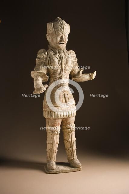 Funerary Sculpture of a Soldier (image 1 of 2), between c.618 and c.700. Creator: Unknown.