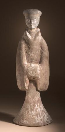 Funerary Sculpture of a Standing Man, 206 B.C.-25 A.D.. Creator: Unknown