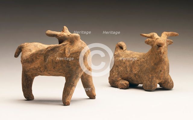 Funerary Sculpture of a Pair of Goats, between 386 and 534. Creator: Unknown.