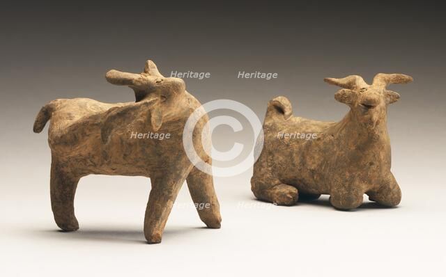 Funerary Sculpture of a Pair of Goats, between 386 and 534. Creator: Unknown.