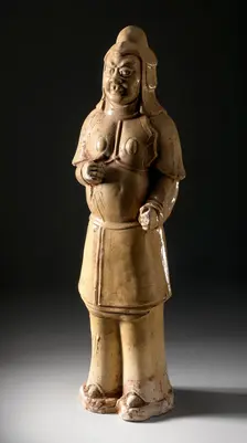 Funerary Sculpture of a Pair of Soldiers, between 581 and 618. Creator: Unknown
