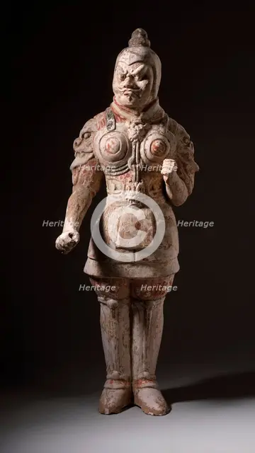 Funerary Sculpture of a Pair of Soldiers, between c.618 and c.700. Creator: Unknown.