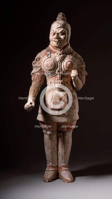 Funerary Sculpture of a Pair of Soldiers, between c.618 and c.700. Creator: Unknown.