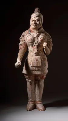 Funerary Sculpture of a Pair of Soldiers, between c.618 and c.700. Creator: Unknown