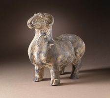 Funerary Sculpture of a Ram, 25-220. Creator: Unknown