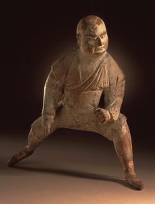 Funerary Sculpture of a Wrestler, between c.700 and c.800. Creator: Unknown