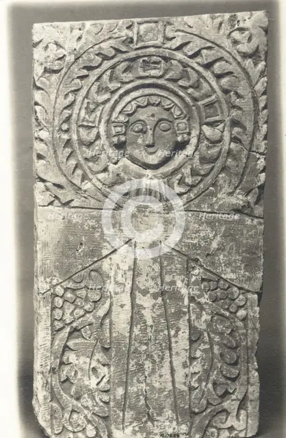Funerary Stele with Ankh (Looped Cross) Featuring a Human Face, Egypt, 6th-7th century. Creator: Unknown.