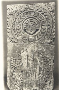 Funerary Stele with Ankh (Looped Cross) Featuring a Human Face, Egypt, 6th-7th century. Creator: Unknown