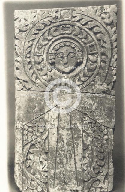 Funerary Stele with Ankh (Looped Cross) Featuring a Human Face, Egypt, 6th-7th century. Creator: Unknown.