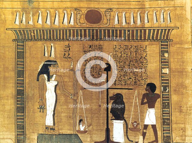 Funerary papyrus, Ancient Egyptian, 18th Dynasty, 1550-1293 BC. Artist: Unknown