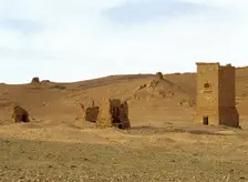 Funerary towers, Valley of the Tombs, Oasis of Tadmor, Palmyra, Syria, Roman, c1st century (1999). Creator: LTL