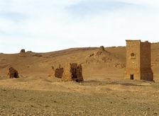 Funerary towers, Valley of the Tombs, Oasis of Tadmor, Palmyra, Syria, Roman, c1st century (1999). Creator: LTL