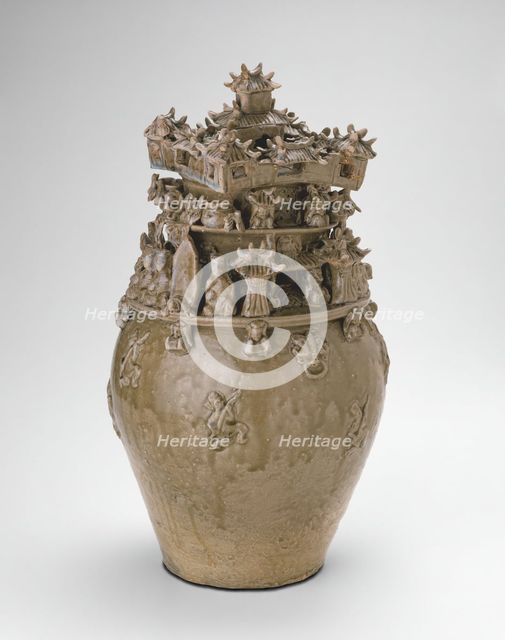 Funerary Urn (Hunping), Western Jin dynasty (A.D. 265-316), late 3rd century. Creator: Unknown.