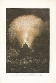 Fuoco Artificiale detto la Girandola (The Fireworks above Castel Sant'Angelo), ca. 1783