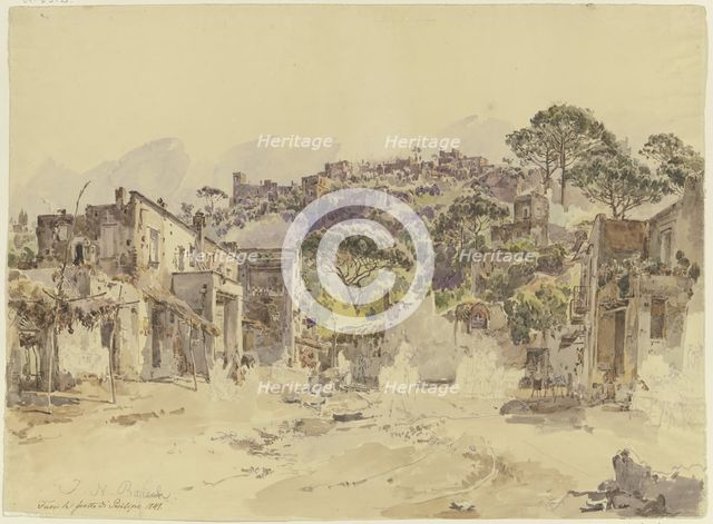 Fuori la grotta di Posilipo, 1841. Creator: Johann Nepomuk Rauch.