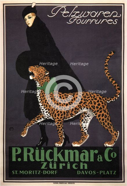 Fur goods P. Rückmar & Co, c. 1910. Artist: Montaut, Ernest (1879-1909)
