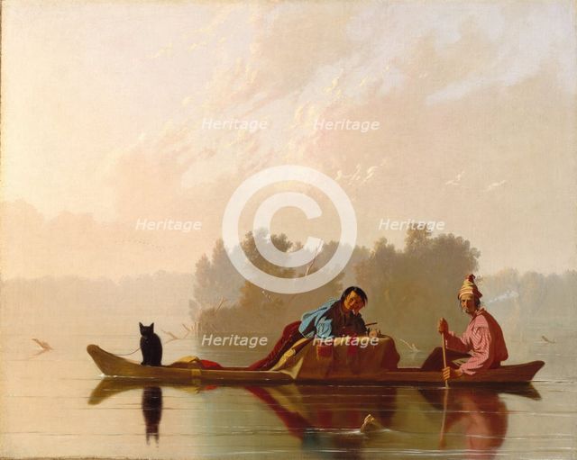 Fur Traders Descending the Missouri, 1845. Creator: George Caleb Bingham.