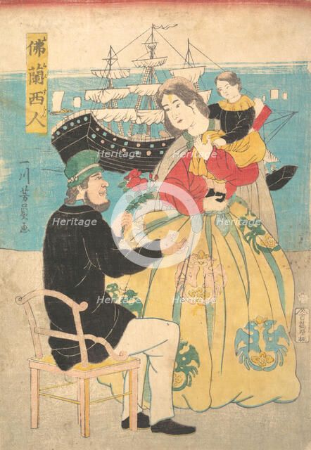 Furansujin (Frenchman), dated 1861. Creator: Yoshikazu.