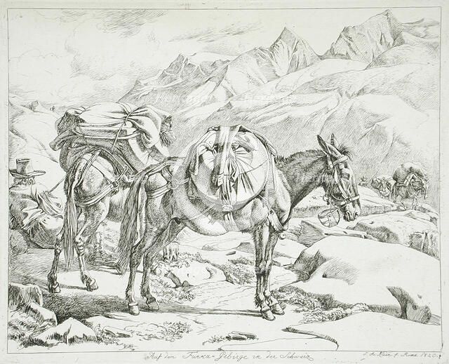 Furka Mountains, Switzerland, 1820. Creator: Johann Adam Klein.