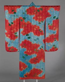 Furisode, Japan, late Edo period (1789-1868)/ Meiji period (1868-1912), 19th century. Creator: Unknown