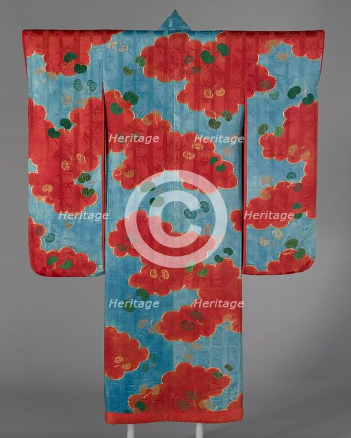 Furisode, Japan, late Edo period (1789-1868)/ Meiji period (1868-1912), 19th century. Creator: Unknown.