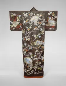 Furisode, Japan, late Edo period (1789-1868)/ Meiji period (1868-1912), 19th century. Creator: Unknown
