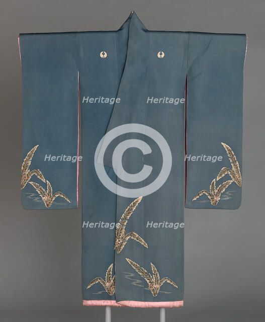 Furisode, Japan, Meiji period (1868-1912), c. 1890. Creator: Unknown.