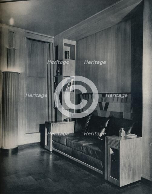 'Furniture and interior of a private office. Designed by Joseph Sinel', 1930. Artist: Unknown.