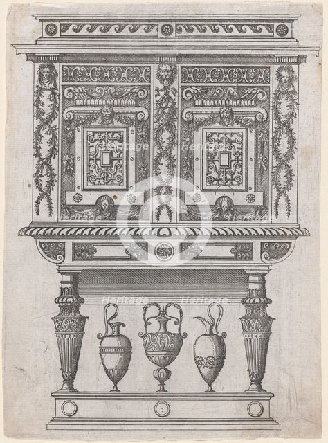 Furniture Design, 1565-70. Creator: Jacques Androuet Du Cerceau.