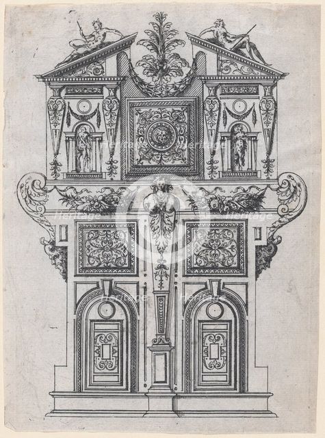 Furniture Design, 1565-70. Creator: Jacques Androuet Du Cerceau.